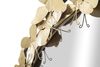 Particolare di Specchio grande rotondo 55cm da parete decorativo farfalle oro 81,5cm  41606