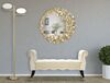 Specchio grande rotondo 55cm da parete decorativo farfalle oro 81,5cm  41606 - foto 4