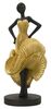 Immagine aggiuntiva di Soprammobile ballerina decorazione oro e nero 16,5x15x36  41753
