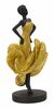 Particolare di Soprammobile ballerina decorazione oro e nero 16,5x15x36  41753