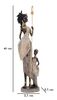 Statua africana donna tribale con bambino alta 46cm 11,5x8,5x46  41747 - foto 6