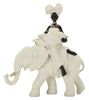 Statua etnica donna africana scultura decorativa 19,5x8x12 COLORI E LUCI