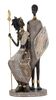 Immagine aggiuntiva di Coppia africana in costume tribale tipico 16,5x11,5x38  41748