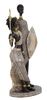 Particolare di Coppia africana in costume tribale tipico 16,5x11,5x38  41748