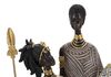 Ulteriore dettaglio di Coppia africana in costume tribale tipico 16,5x11,5x38  41748
