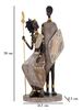 Coppia africana in costume tribale tipico 16,5x11,5x38  41748 - foto 5