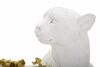 Statua decorativa leopardo soprammobile bianco oro 53x21,5x24  41761 - foto 4