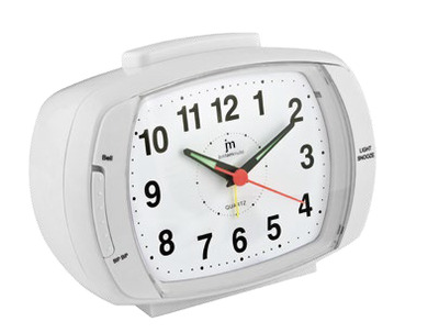 Orologio da tavolo silenzioso bianco con sveglia e 2 suonerie JD6014B LOWELL