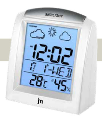 Sveglia digitale bianca previsioni meteo JD9509B LOWELL
