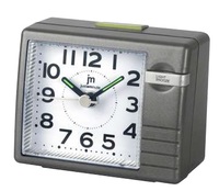Sveglia analogica silenziosa grigio scuro con luce  45133