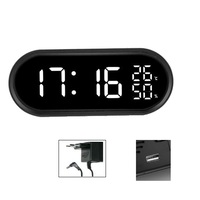 Orologio da tavolo e sveglia nera digitale numeri visibili notte JE5110N LOWELL
