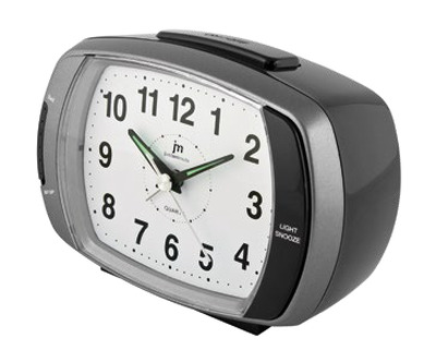 Orologio silenzioso grigio con sveglia a scelta tra bip bip e campana JD6014G LOWELL