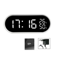 Sveglia e orologio da tavolo digitale con temperatura interna bianco JE5110B LOWELL