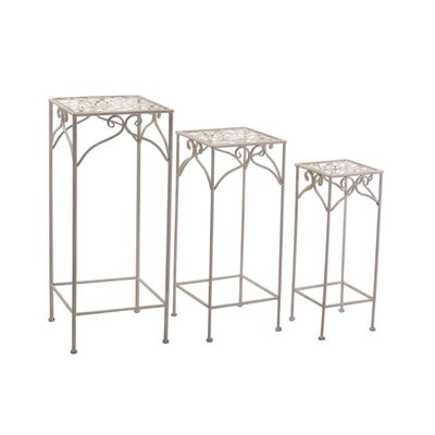 Colonnine avorio quadrate alte 3 pezzi  37918