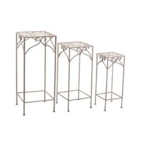 Colonnine avorio quadrate alte 3 pezzi  37918