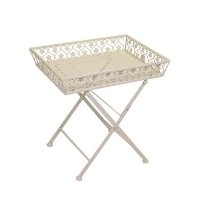 Tavolino con bordo fiorellini 56x42cm  37452