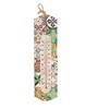 Termometro da casa in gres accenti verdi e azzurri decorato Mod.C 7×26 cm  45720