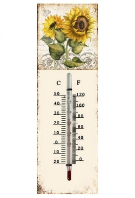Termometro shabby due girasoli da appendere  38891