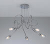Lampadario moderno 5 luci vetro trasparente 1011/PL5-A FEELING TOP LIGHT