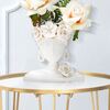Centrotavola vaso per fiori donna bianco oro 21,7x14x21  41530