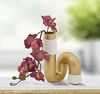 Piccolo vaso decorativo design tubo curvato per fiori 10,7x18,3 2 Pezzi  42887