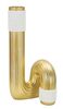 Immagine aggiuntiva di Vaso per fiori arredo design tubo curvato bianco oro 15,3x13x10,5  42889