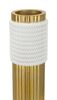 Ulteriore dettaglio di Vaso per fiori arredo design tubo curvato bianco oro 15,3x13x10,5  42889