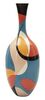Vaso a forma di anfora colorato puzzle vivace foro stretto alto 66cm  42918