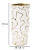 Vaso bianco moderno ghirigoro raffinato 12,5x25  42876 - foto 6