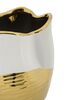 Particolare di Vaso in ceramica oro e bianco smerlato 20x25 piccolo  42894