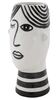 Ulteriore dettaglio di Vaso per fiori soprammobile viso donna bianco e nero 13,2x11,8x26,3  41531
