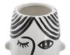 Vaso per fiori soprammobile viso donna bianco e nero 13,2x11,8x26,3  41531 - foto 5