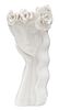Immagine aggiuntiva di Vaso per fiori moderno donna in porcellana bianca 14,8x13x29  41529