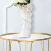 Vaso per fiori moderno donna sognatrice in porcellana bianca 14,8x13x29 41529 COLORI E LUCI