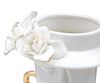 Vaso centrotavola moderno porcellana bianca donna con orecchino 15x13,3x23,5  41528 - foto 6