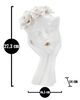 Vaso per fiori donna sognatrice bianco oro 16,5x14x27,3  41533 - foto 5
