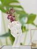 Vaso per fiori donna sognatrice bianco oro 16,5x14x27,3  41533