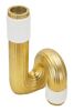 Particolare di Vaso da arredo oro bianco per fiori design tubo curvato 14,5x13x25 Set 2 pezzi  42890