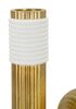 Ulteriore dettaglio di Vaso da arredo oro bianco per fiori design tubo curvato 14,5x13x25 Set 2 pezz