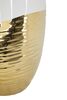 Particolare di Vaso arredo goffrato oro e bianco medio 20x35  42893