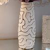 Vaso per fiori moderno soggiorno decoro ghirigoro 14,5x39,5  42877