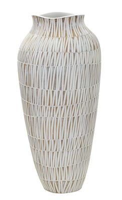 Vaso per fiori design moderno rigato alto 23x50  42883