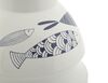 Ulteriore dettaglio di Vaso per fiori bianco e blu con decoro pesci - 21x31 - modello A  41967