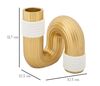 Vaso piccolo decorativo per fiori design tubo curvato 10,5x12,7 Set 2  42888 - foto 4