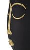 Ulteriore dettaglio di Vaso tribale nero con dettagli oro 24x22x31  41536