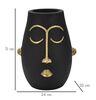 Vaso tribale nero con dettagli oro 24x22x31  41536 - foto 5