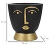 Vaso tribale nero con dettagli oro 25x25  41537 - foto 5
