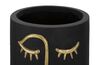Immagine aggiuntiva di Vaso tribale nero con dettagli oro diametro 21x45  41540