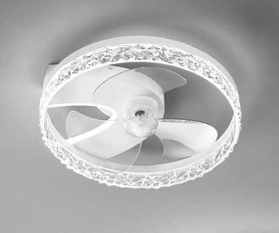 Lampadario a soffitto con profilo led decorato e ventilatore 41945 LUCI MODERNE