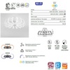 Immagine aggiuntiva di Ventilatore con pale design moderno 7 pale trasparenti fasce led  41943